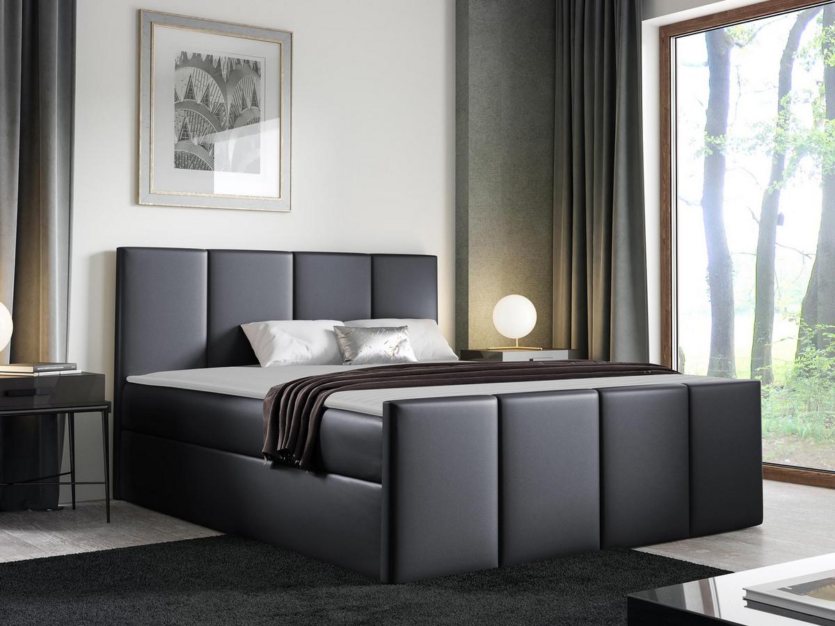 BOXBETT Lars - H3 - Graphitfarben, Holz (160/200cm) - MIRJAN24