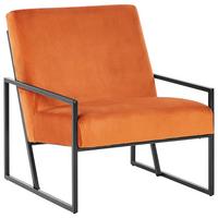 SESSEL Orange Delary - Schwarz/Orange, Textil (69/83/83cm) - Beliani