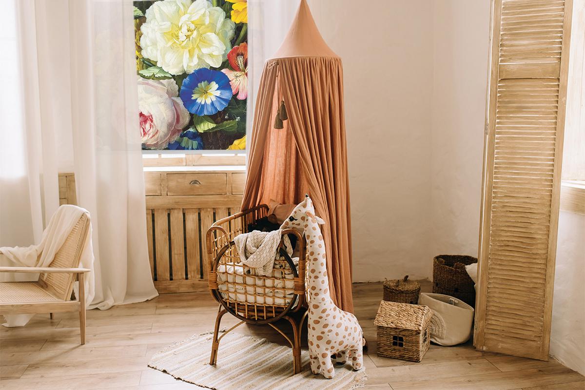 INNENROLLO - Fensterrollo - Rollo - 80x140 cm - Blumenstrauß - Grün, Kunststoff (80/140/0.5cm) - TULUP