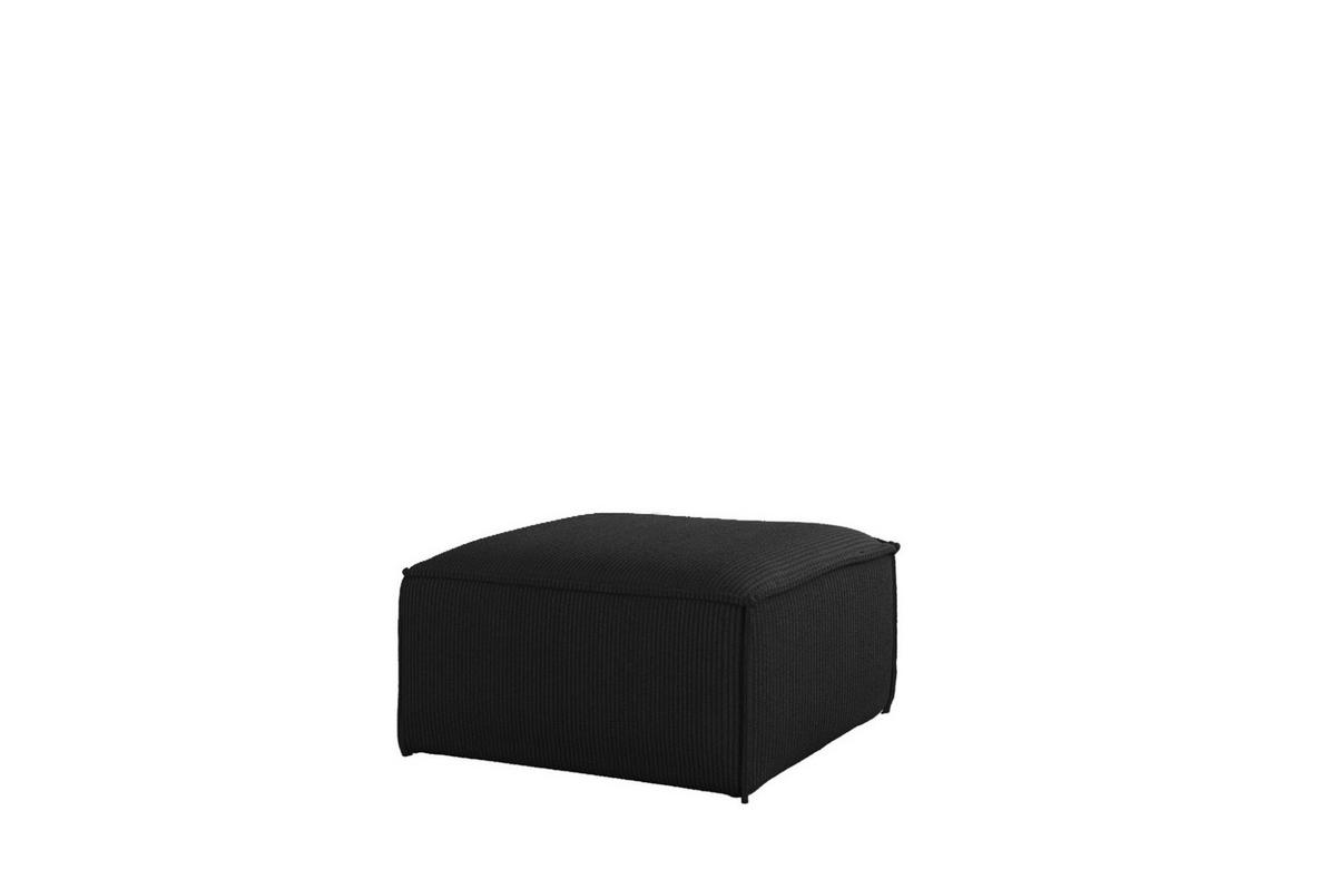 POLSTERHOCKER Celes Premium 65x65cm - Schwarz, Holzwerkstoff/Textil (65/40/65cm) - Fun Möbel