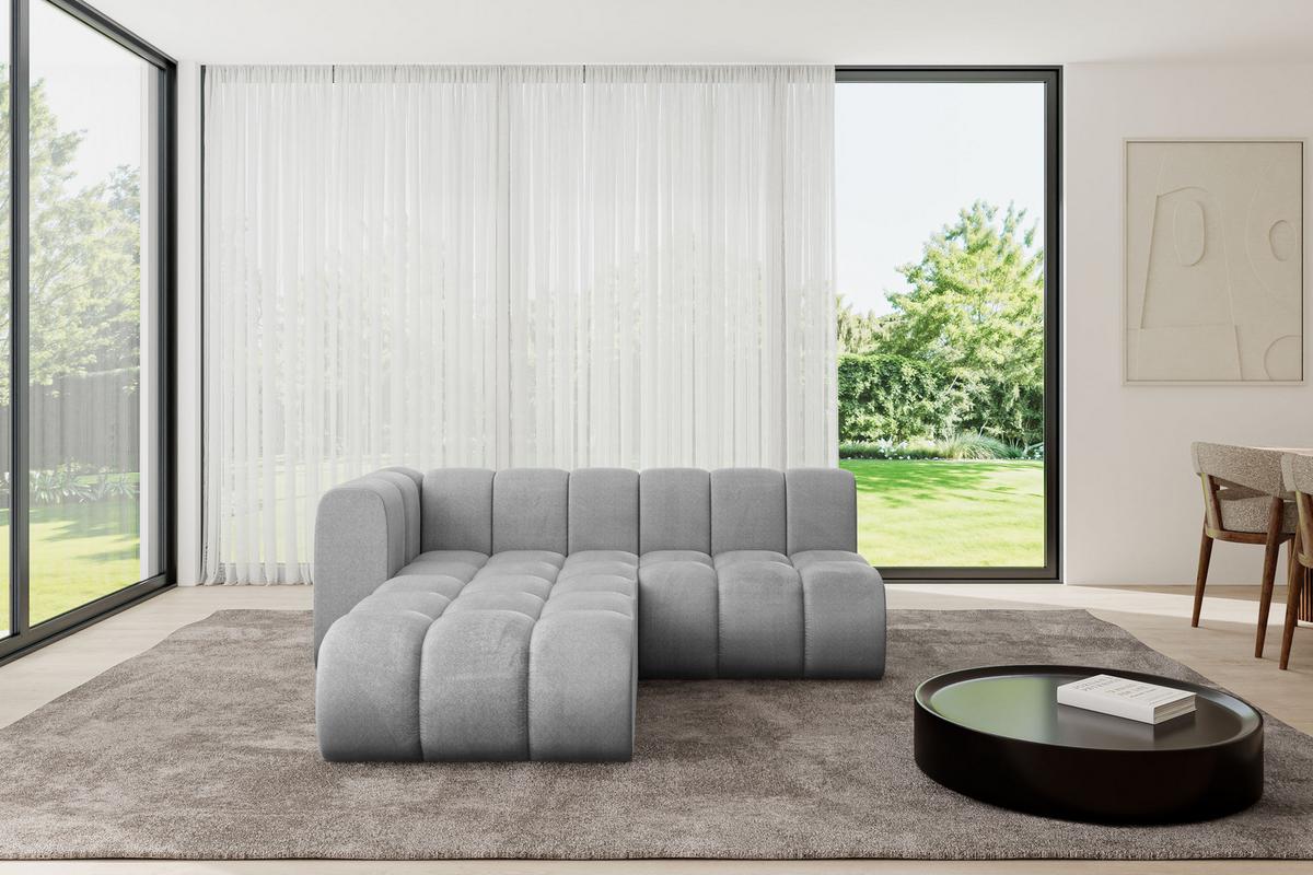 ECKSOFA modulares Sofa Darnel-L1 - 205x177x70 cm Grau - Hellgrau, Holzwerkstoff/Textil (205/177cm) - ALTDECOR