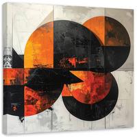 LEINWANDBILD 3D und geometrisch 40x40cm - Orange, Textil (40/40cm) - Feeby