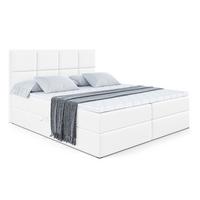 BOXBETT mit Matratze H3 und Lattenrost - NOVA - 140x200 Weiß Hochglanz - Weiß Hochglanz, Holzwerkstoff (140/200cm) - ALTDECOR