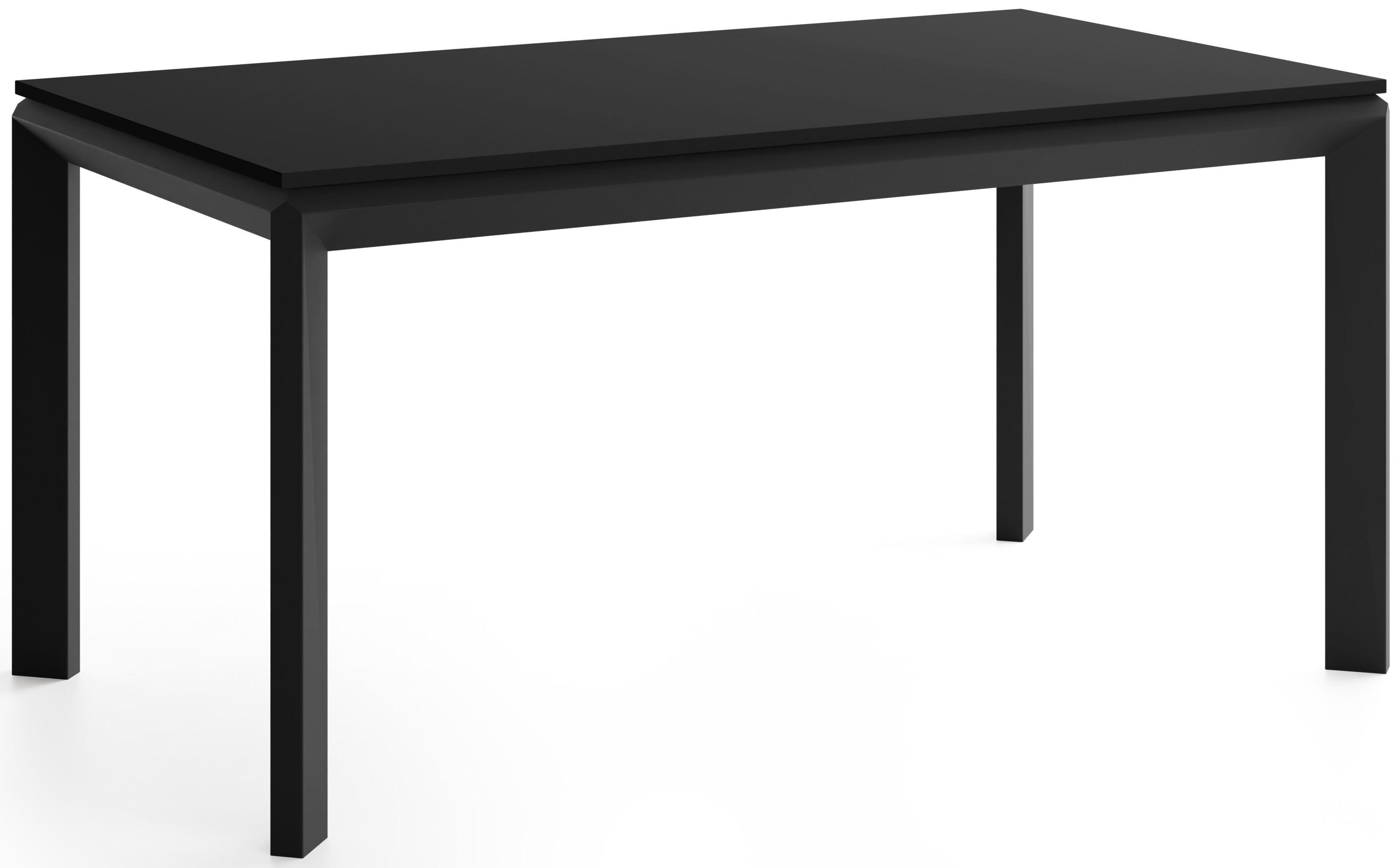 ESSTISCH Elan rechteckig ausziehbar verlängerbar mit Schwarzen Metallbeinen, Schwarz 180-270/90/76 cm - Schwarz, Holzwerkstoff/Metall (90/270/76cm) - WFL GROUP
