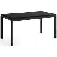 ESSTISCH Elan rechteckig ausziehbar verlängerbar mit Schwarzen Metallbeinen, Schwarz 160-250/90/76 cm - Schwarz, Holzwerkstoff/Metall (90/250/76cm) - WFL GROUP