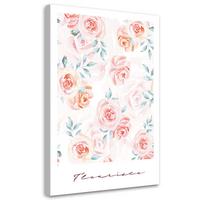 KUNSTDRUCK Rosa 60/90 cm - Pink, Textil (60/90cm) - KUNSTLOFT