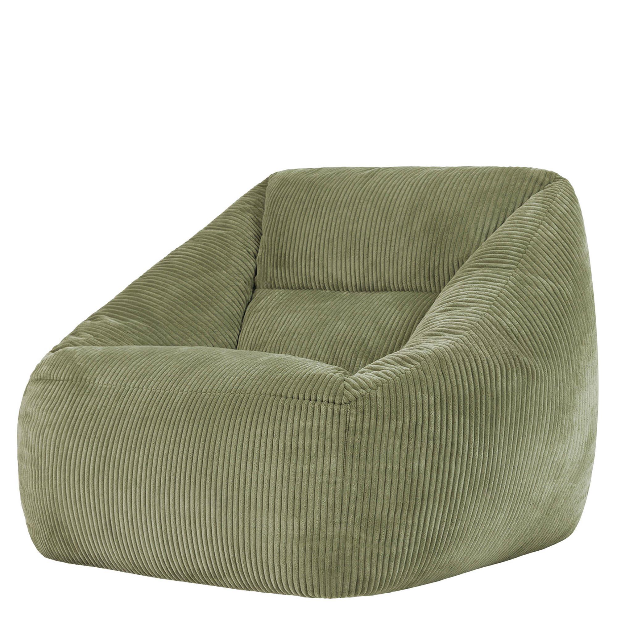 SITZSACK Cord Sessel Natalia - Salbeigrün, Textil (97/73/84cm) - icon