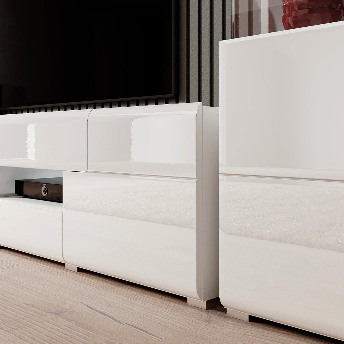 TV-MÖBEL Jules Weiß - Weiß, Holzwerkstoff (159/47/39cm) - Petits-meubles