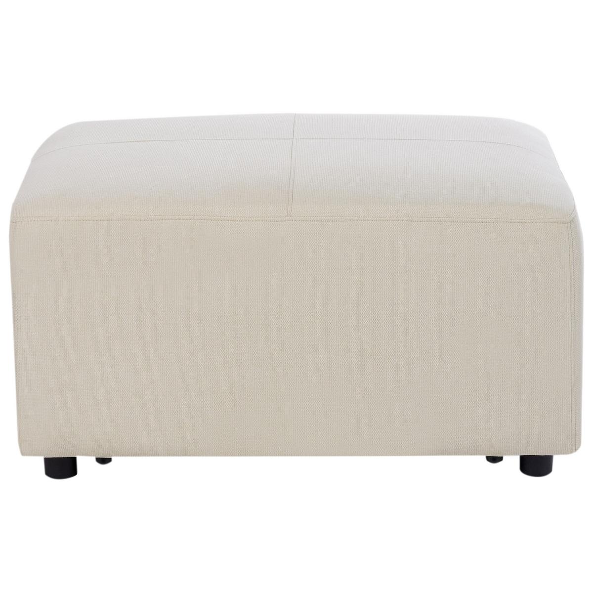 OTTOMANE Hellbeige Kohlo - Beige/Schwarz, Textil (95/48/70cm) - Beliani