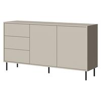 KOMMODE Masha 150 2D3S - Kaschmir/Schwarz, Holzwerkstoff/Metall (151/80/39cm) - MIRJAN24
