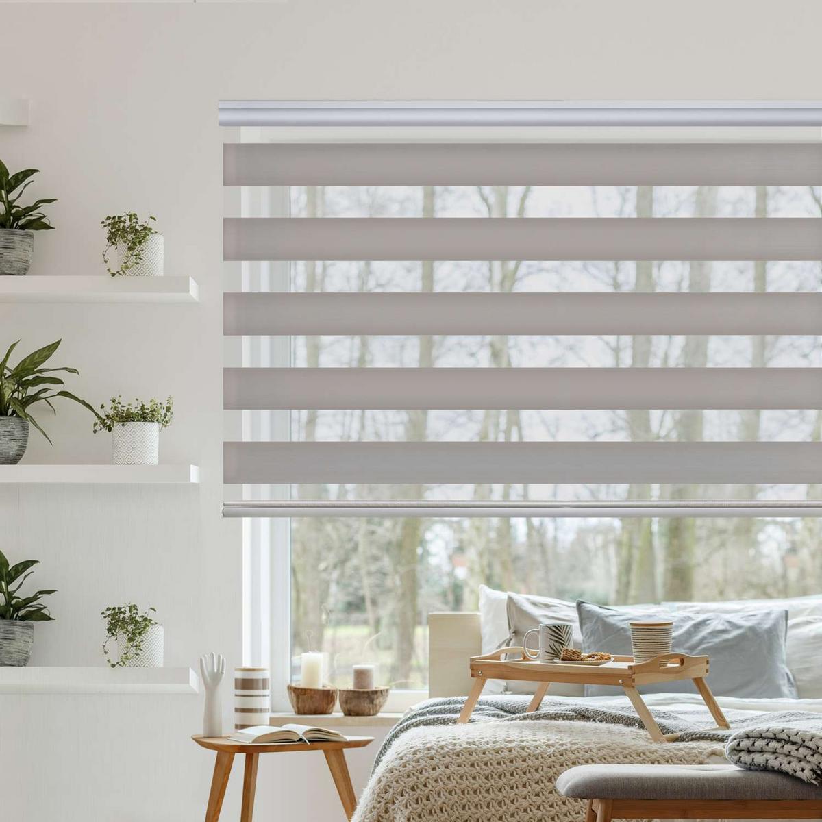 DOPPELROLLO Steingrau 60x250 cm - Graubraun, Kunststoff (60/250cm) - STORESDECO