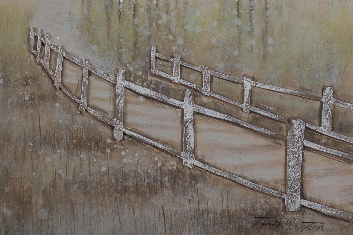 ACRYLBILD HANDGEMALT 60/90 cm - Braun, Holz/Textil (60/90cm) - KUNSTLOFT