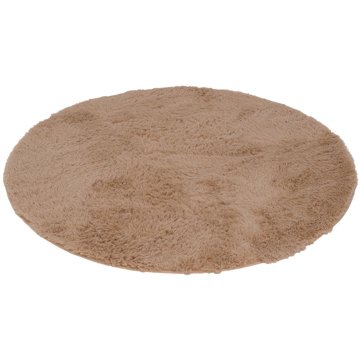 HOCHFLOR SHAGGY TEPPICH FLUFFY RUND - Beige, Textil (160/160cm) - Pergamon
