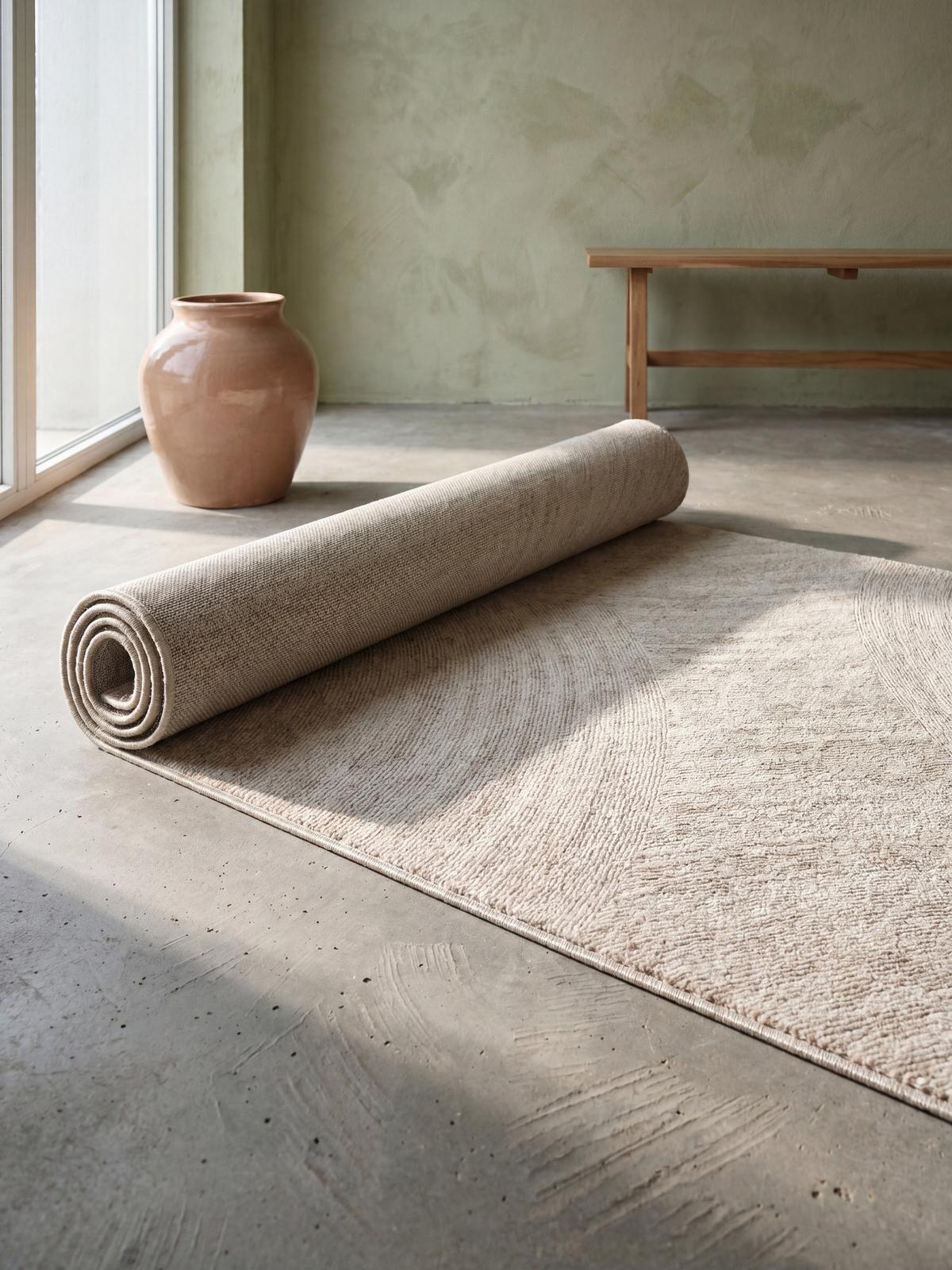 TEPPICHLÄUFER Geometrisch SCRIVIA Polypropylen Beige 80 x 150 cm - Beige, Textil (80/150cm) - KADIMA DESIGN