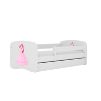KINDERBETT Prinzessin mit Schublade und Matratze 180/80 - Weiß, Holzwerkstoff (80/180cm) - RAUMHIRSCH FURNITURE