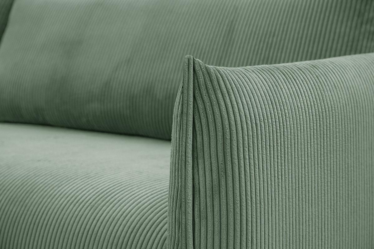 ECKSOFA TAUER 5-Sitzer, mintgrün - Schwarz/Mintgrün, Holzwerkstoff/Kunststoff (174/292cm) - Wozimo