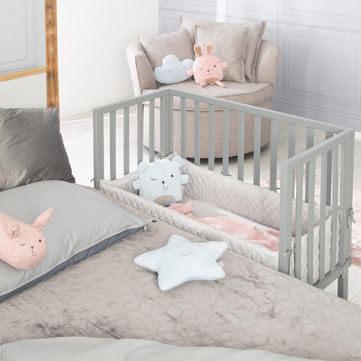 BEISTELLBETT roba Style grau 2in1 Set 90 x 45 cm - Taupe/Grau, Holzwerkstoff (45/90cm) - Roba
