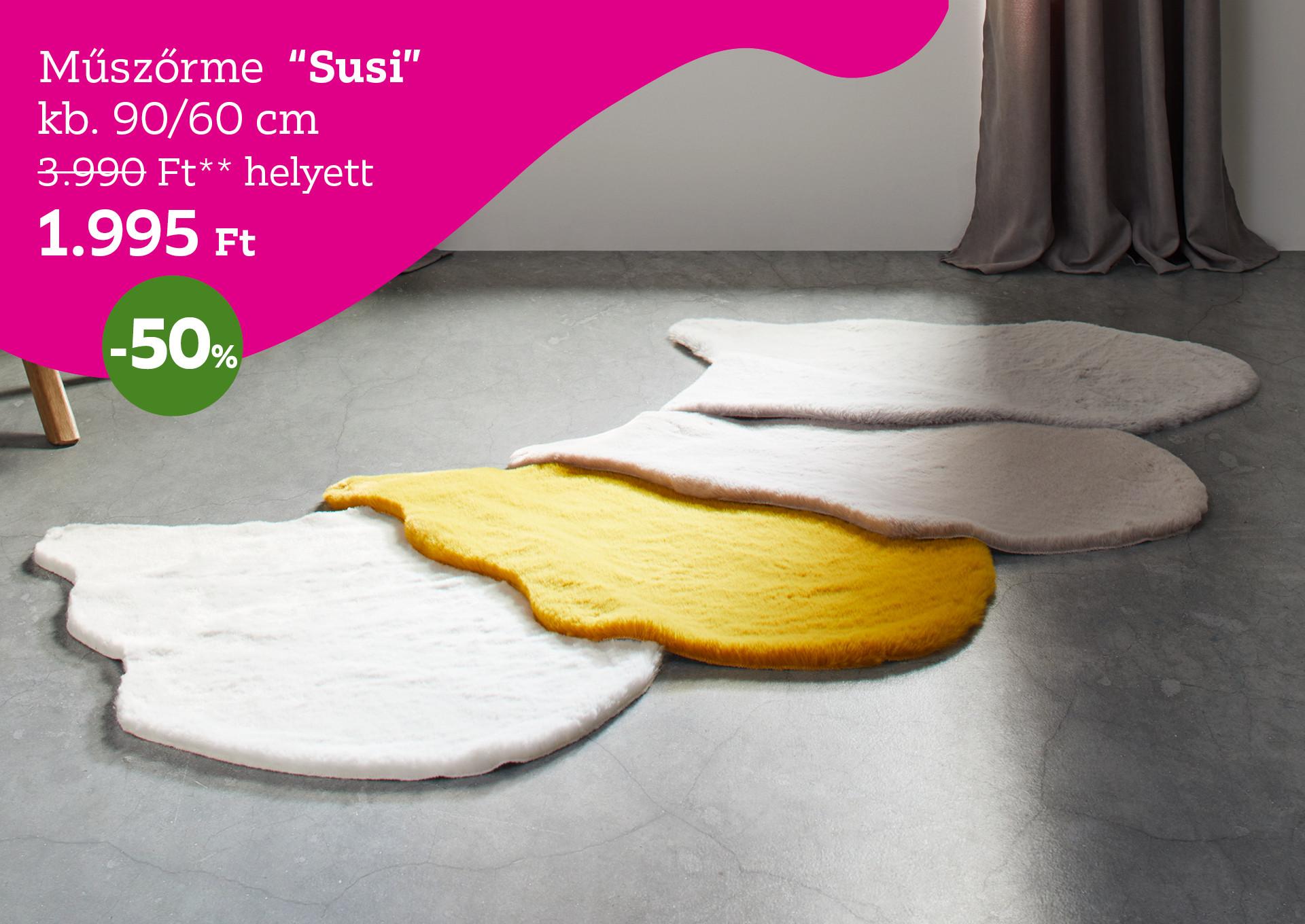 Műszőrme SUSI 3990 Forint helyett 1995 Forint, kedvezmény mértéke 50%