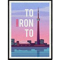 POSTER Toronto Stadtfarben A3 Rahmenlos - Klar, Papier (29.7/5/42cm) - Nacnic