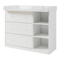 WICKELKOMMODE Beldinupp - Weiß, Holzwerkstoff (55/93/110cm) - [en.casa]