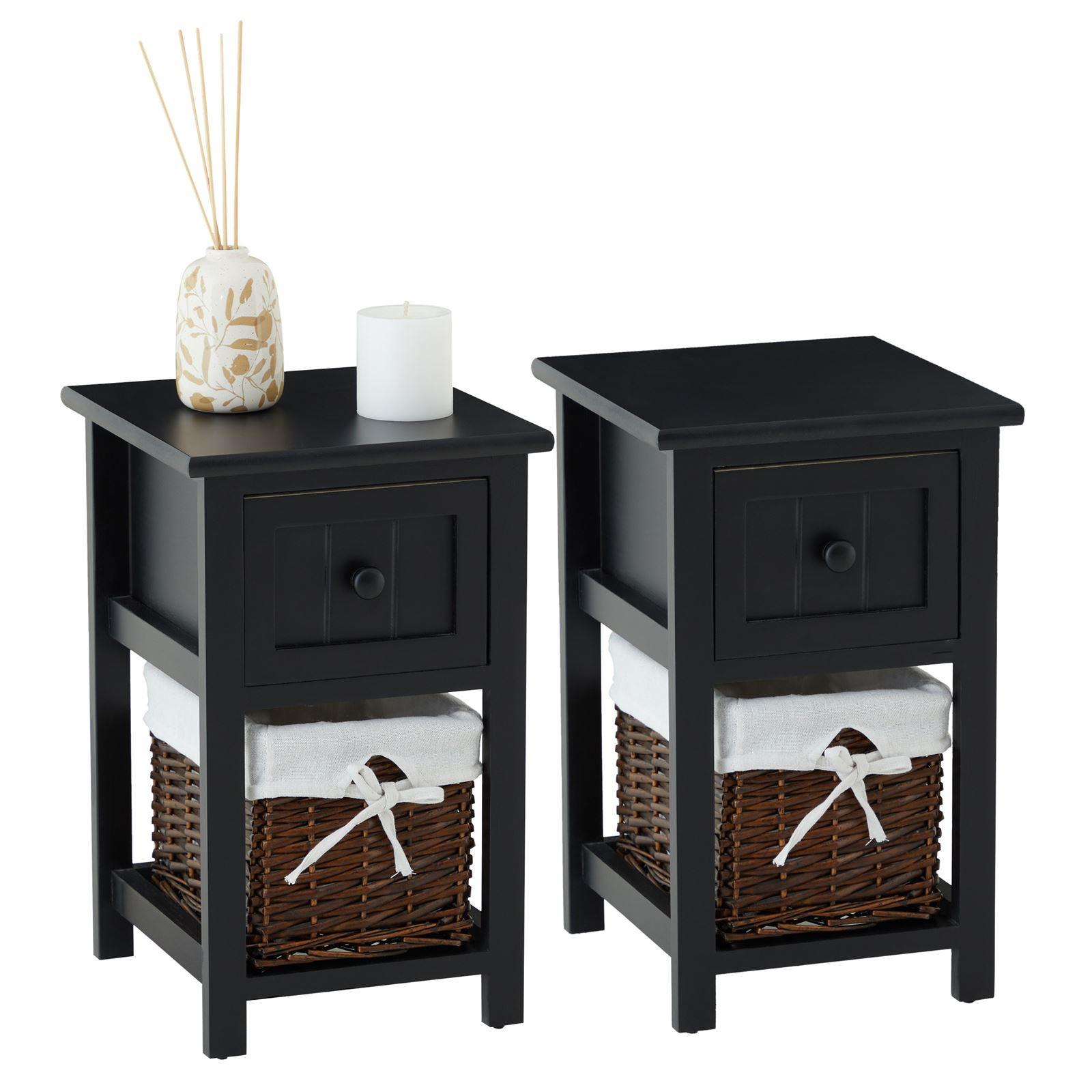 NACHTTISCH MESSINA 2ER-SET - Schwarz, Holzwerkstoff (28/46/31cm) - CARO-Möbel