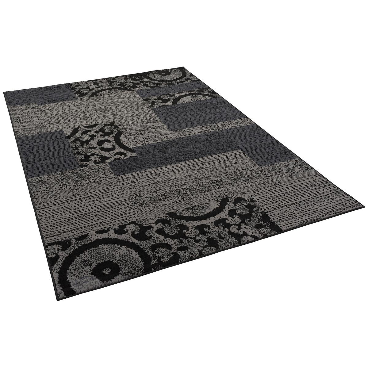 TEPPICH TRENDLINE PATCHWORK - Grau, Textil (80/150cm) - Pergamon