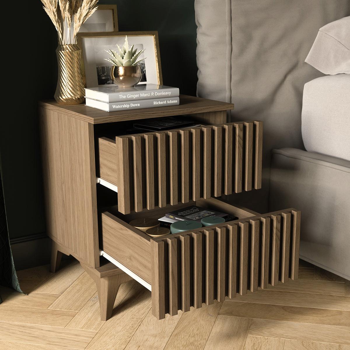 NACHTTISCH Esteban Holz - Braun, Holzwerkstoff (40/52/40cm) - Petits-meubles