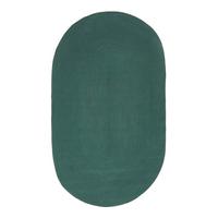 TEPPICH geflochten oval 90/150 cm - Waldgrün, Textil (90/150cm) - Homescapes