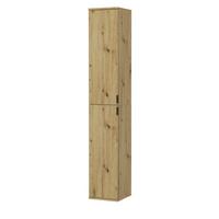 SCHUHSCHRANK Eiche 30 x 193 cm, schmaler Flurschrank mit flexibler Inneneinteilung - Schwarz/Eiche Artisan, Holzwerkstoff/Kunststoff (30/193/34cm) - Inn.Furn