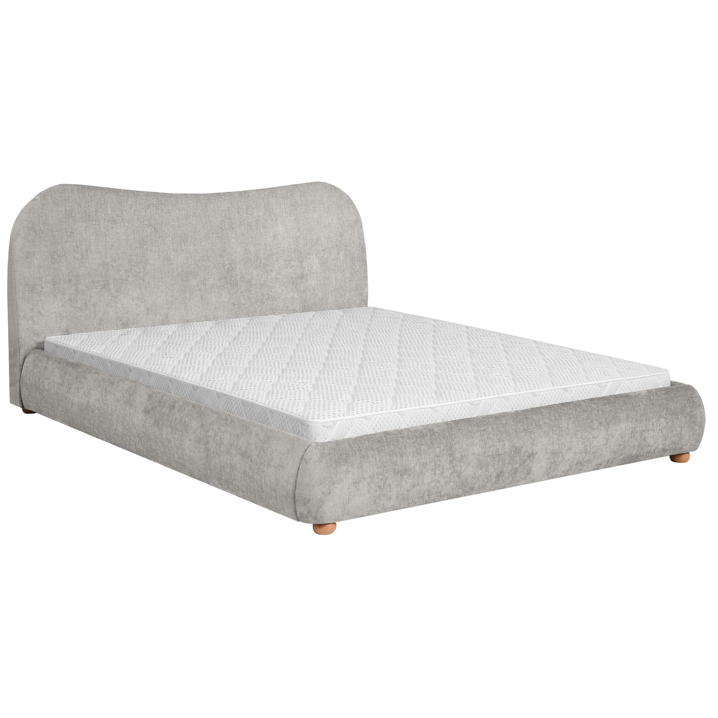 POLSTERBETT Sonho, Doppelbett 160x200 cm mit Schaumstoffmatratze 10 cm, Chenille-Stoff, Beige - Beige, Textil (160/200cm) - Beautysofa