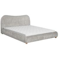 POLSTERBETT Sonho, Doppelbett 160x200 cm mit Schaumstoffmatratze 10 cm, Chenille-Stoff, Beige - Beige, Textil (160/200cm) - Beautysofa