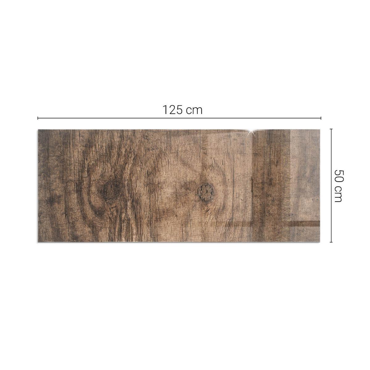GLASPLATTE für Kamin 125x50 cm - Braun, Glas (125/50/0.4cm) - TULUP