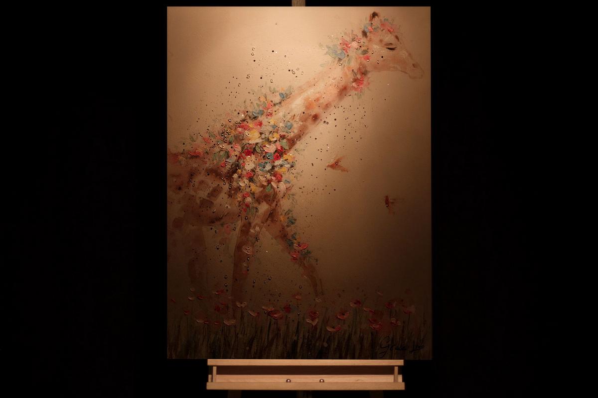 ACRYLBILD HANDGEMALT 75/100 cm - Taupe/Beige, Holz/Textil (75/100cm) - KUNSTLOFT
