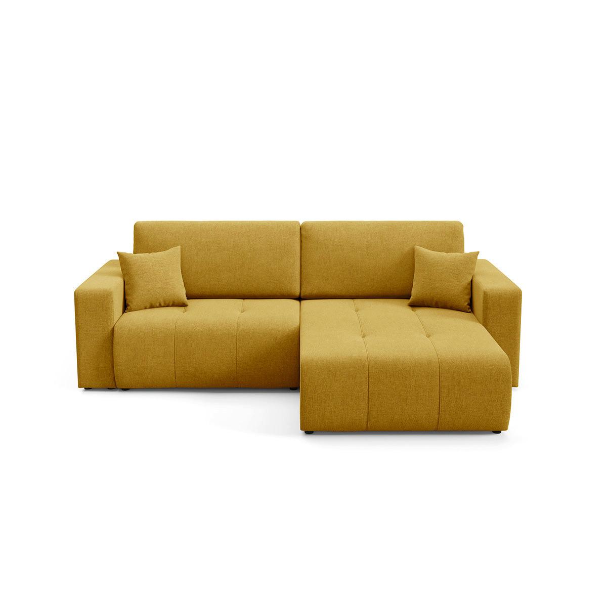 ECKSOFA Giulia 3 Sitzplätze Senfgelb - Gelb, Holz (244/149cm) - Petits-meubles