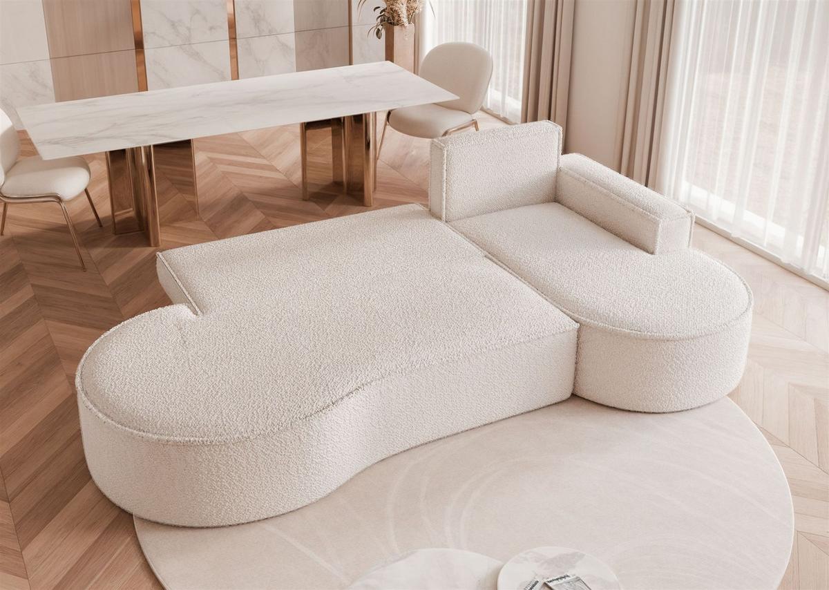 ECKSOFA Arlet Mit Schlaffunktion - Creme, Holzwerkstoff/Textil (156/277cm) - Fun Möbel