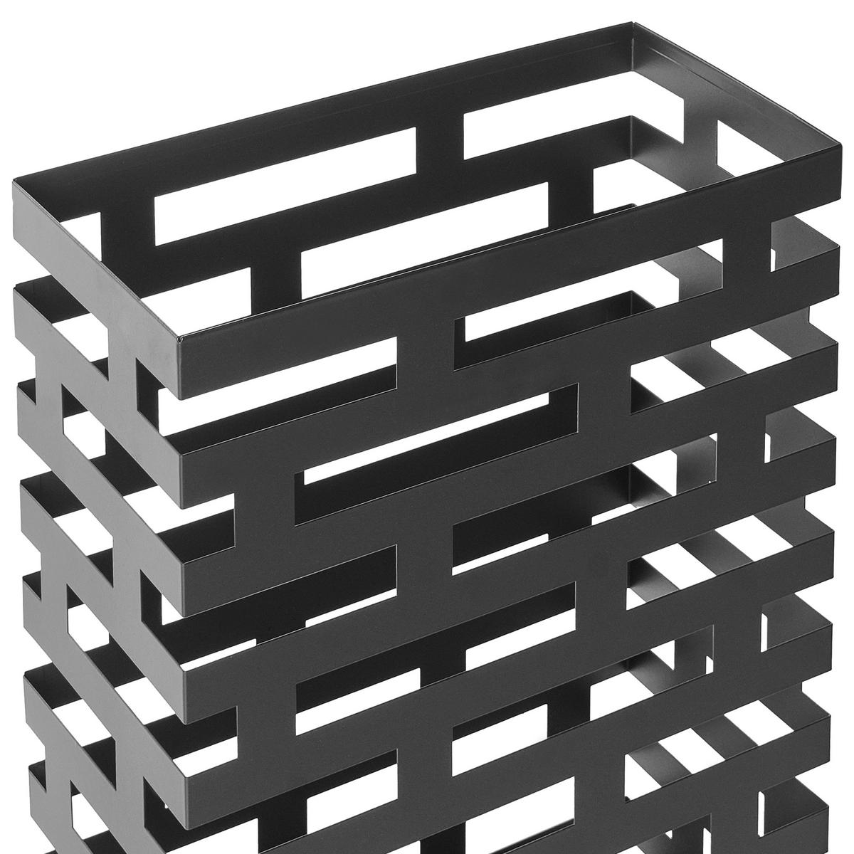 SCHIRMSTÄNDER Metall Schwarz Kamsar - Schwarz, Metall (38/62/19cm) - Beliani