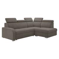 ECKSOFA Oslo 2rRLXp, Seite: Rechts 2R+R+LXP - Hellbraun/Silberfarben, Holz/Textil (250/200cm) - MIRJAN24
