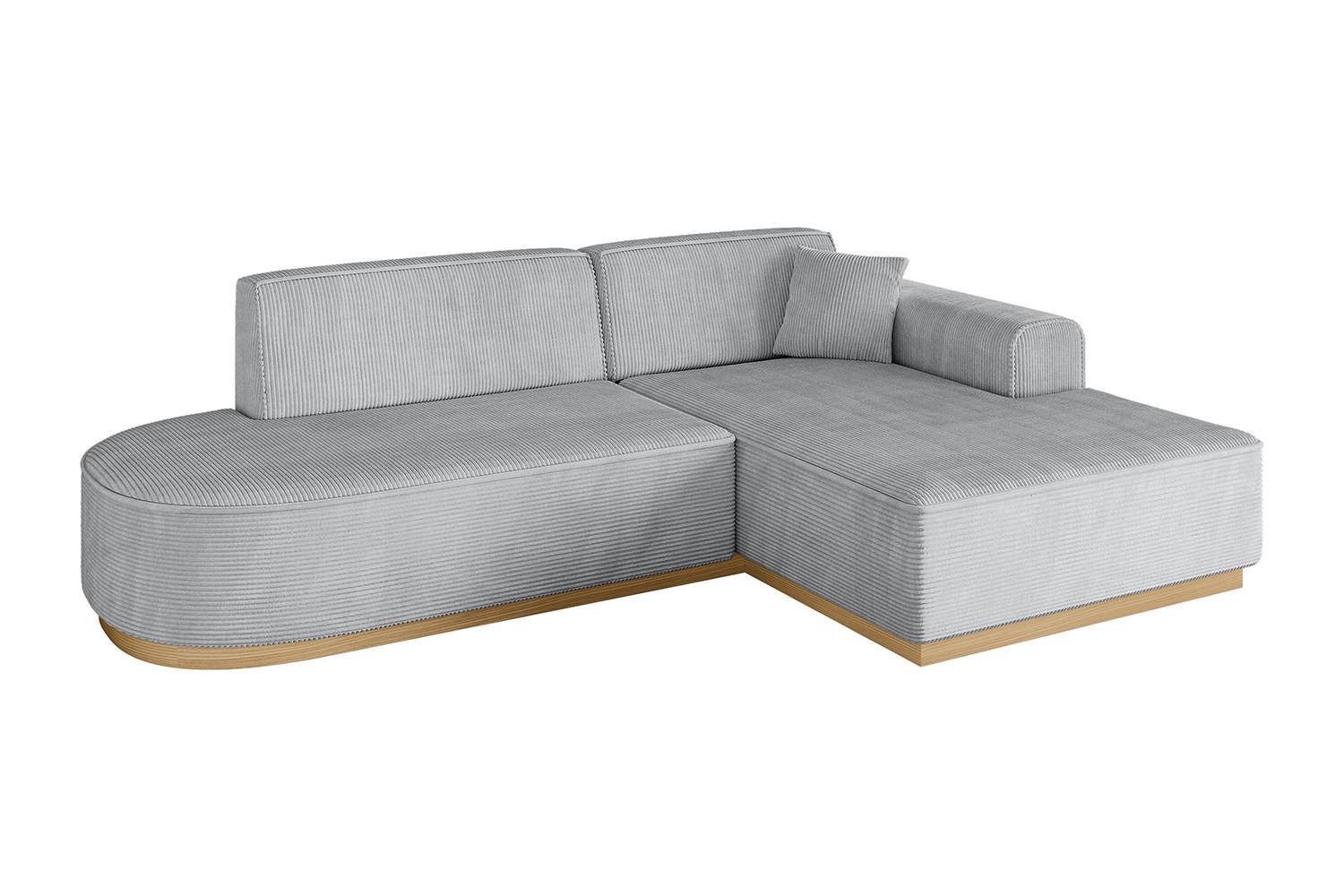 ECKSOFA Ottomane Rechts IREA-L1-v2 - 232x165x80 cm Grau - Grau, Holzwerkstoff/Textil (232/165cm) - ALTDECOR
