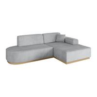 ECKSOFA Ottomane Rechts IREA-L1-v2 - 232x165x80 cm Grau - Grau, Holzwerkstoff/Textil (232/165cm) - ALTDECOR