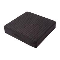 SITZKISSEN orthopädisch 50/50/10 cm – Velours Sesselkissen schwarz - Schwarz, Textil (50/50/10cm) - Homescapes
