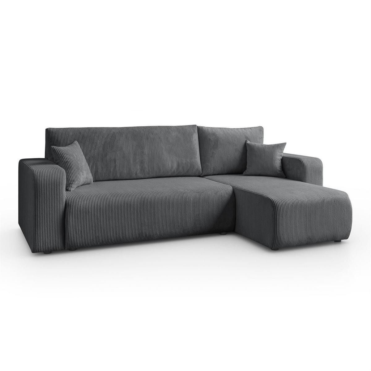 ECKSOFA PRESTIGE L, Poso 60 - Grau, Textil (247/143cm) - Lookway
