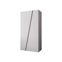 DREHTÜRENSCHRANK Zen 100 cm - Schwarz/Weiß, Holzwerkstoff/Kunststoff (100/202/50cm) - MIRJAN24