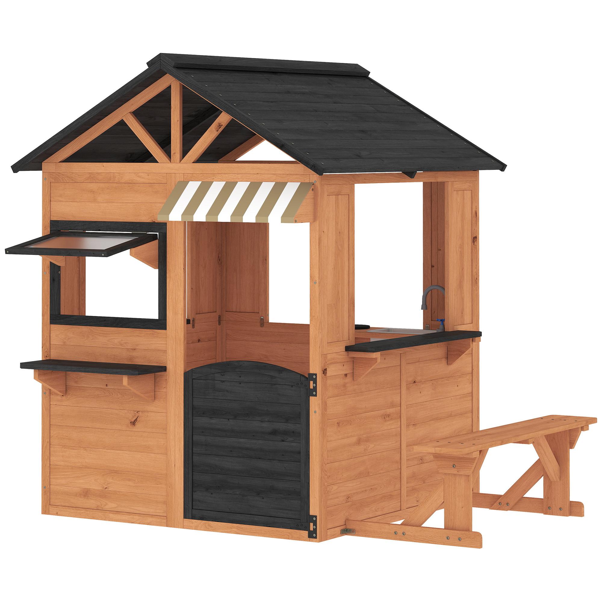 SPIELHAUS Tannenholz Braun - Braun, Holz (146/156/171.5cm) - AIYAPLAY