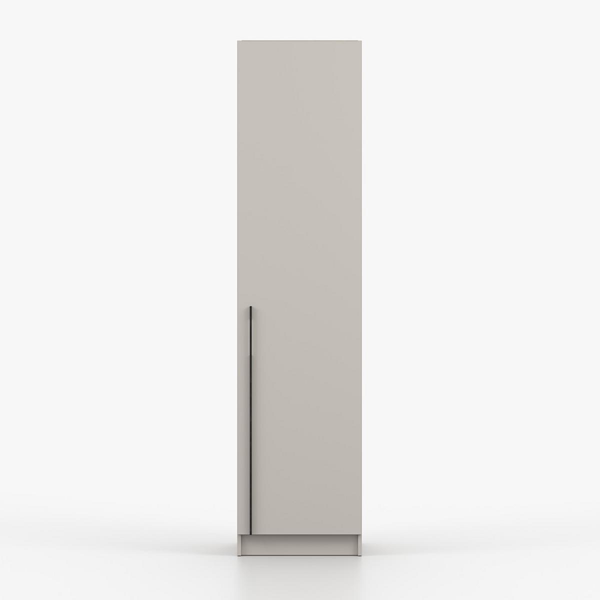 DREHTÜRENSCHRANK ROSA 1D 50/210/55, 1-türig, Kaschmir - Kaschmir/Schwarz, Holzwerkstoff (50/210/55cm) - imoebel24