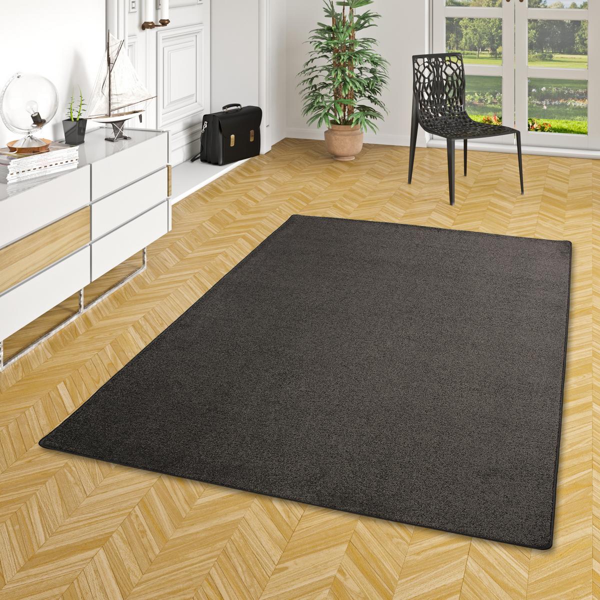 HOCHFLOR VELOURS TEPPICH LUNA - Anthrazit, Textil (160/240cm) - Snapstyle