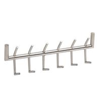 WANDGARDEROBE Metall Silber Modern 60x19x10 cm mit 12 Haken - Silberfarben, Metall (60/19/10cm) - KADIMA DESIGN