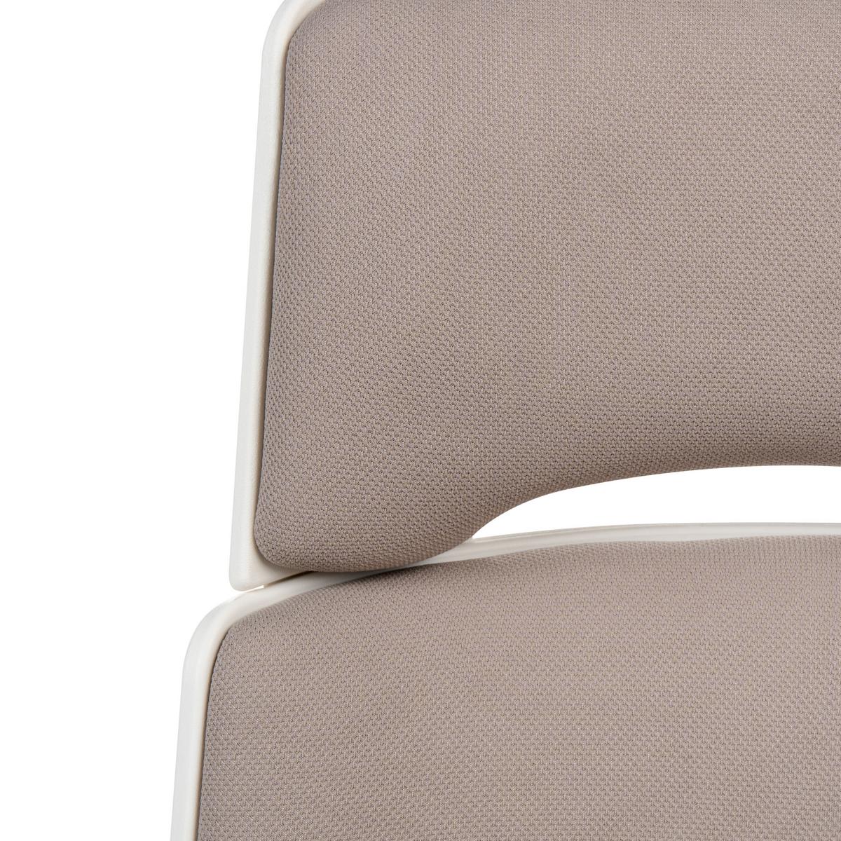 BÜROSTUHL Taupe Grandiose - Taupe, Textil (66/111/52cm) - Beliani