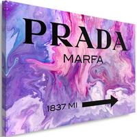 WANDBILD untertitel lila - Lila, Textil (60/40cm) - Feeby