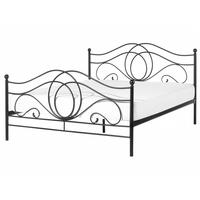 METALLBETT 140/200cm Schwarz Lyra - Schwarz, Metall (140/200cm) - Beliani