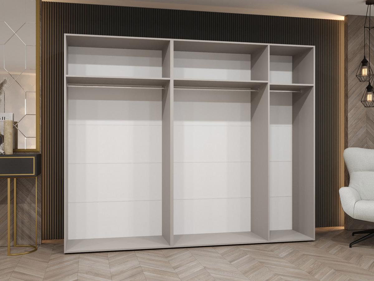 DREHTÜRENSCHRANK Mila I 250 - Nussbaumfarben/Schwarz, Holzwerkstoff/Kunststoff (250/202/52cm) - MIRJAN24